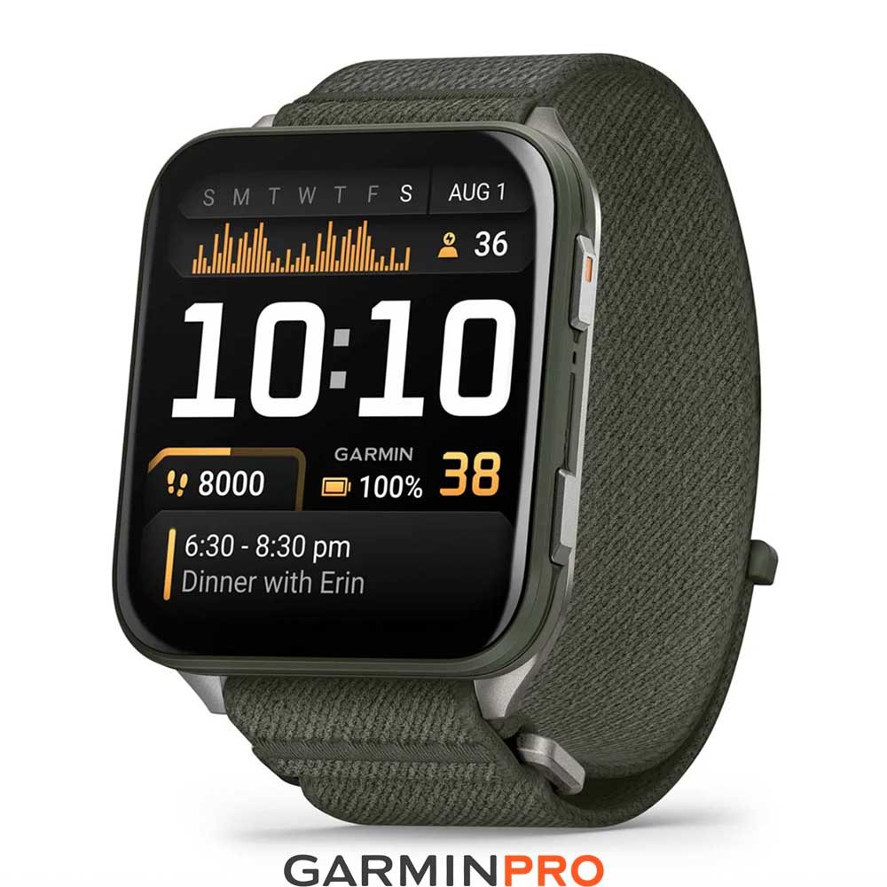 Garmin Venu X1 Moss — сапфировое стекло и титановая крышка