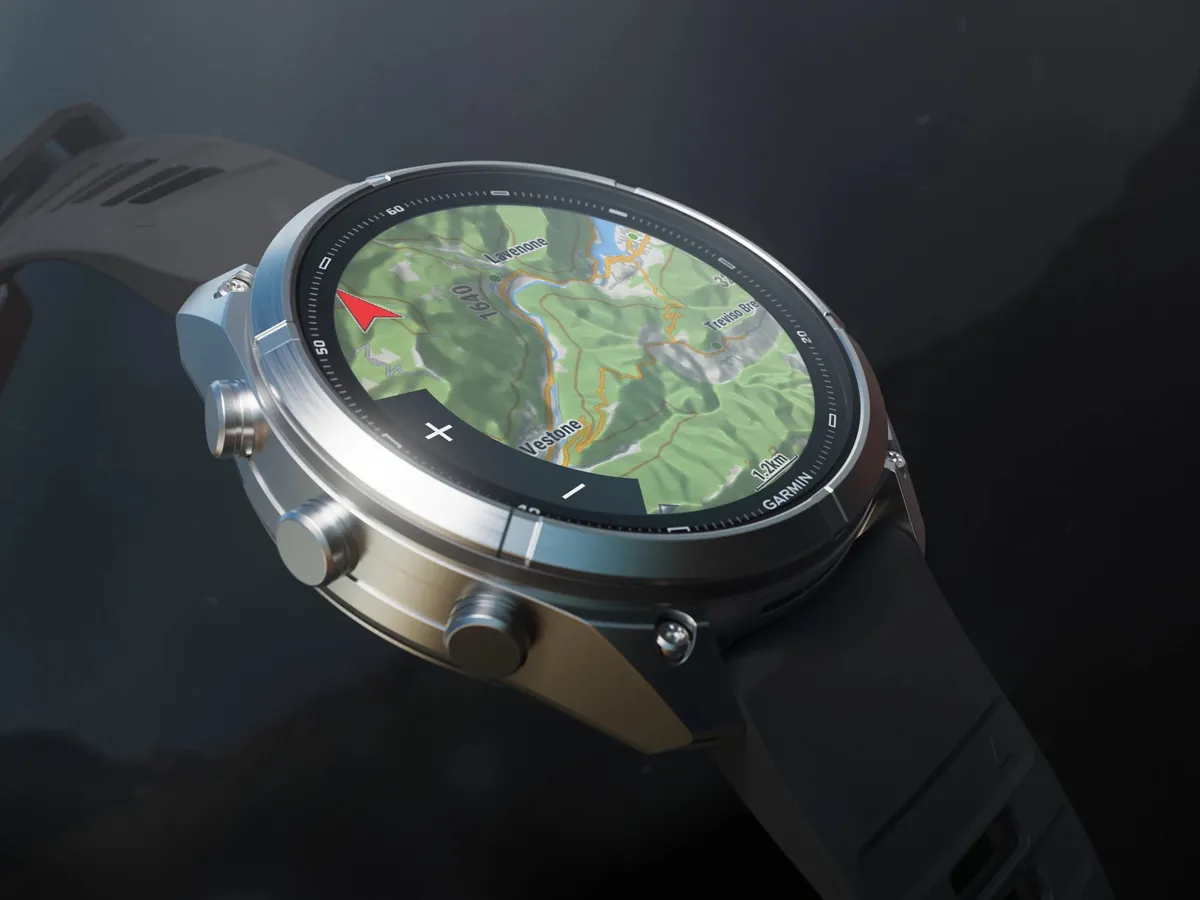 Карта на экране Garmin Fenix 9 Pro