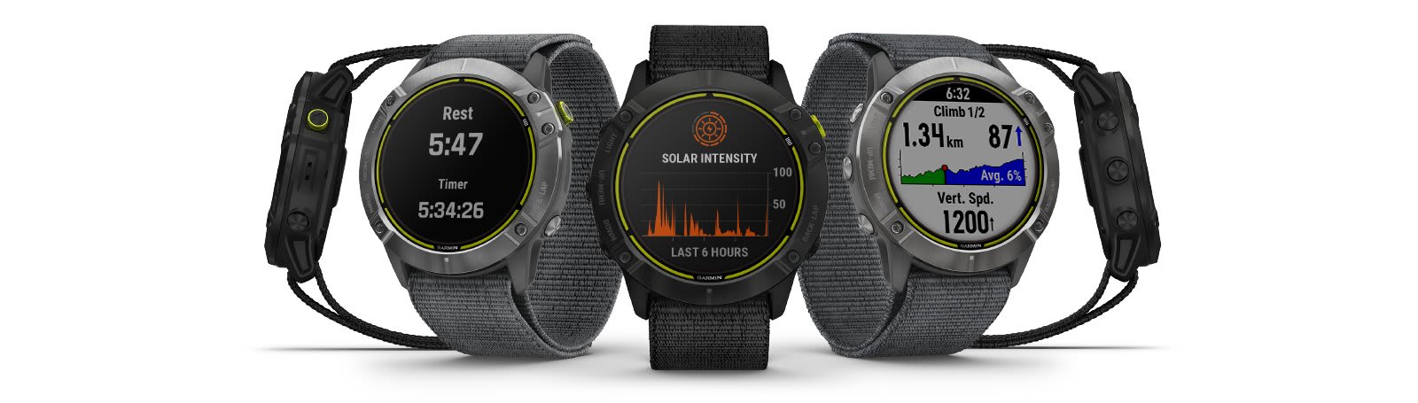 Первое поколение Garmin Enduro — вид с трёх сторон