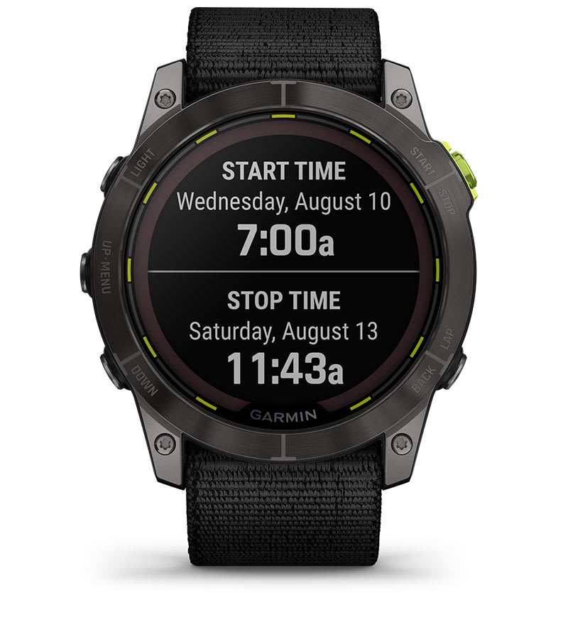 Экран режима приключенческих гонок на Garmin Enduro 2