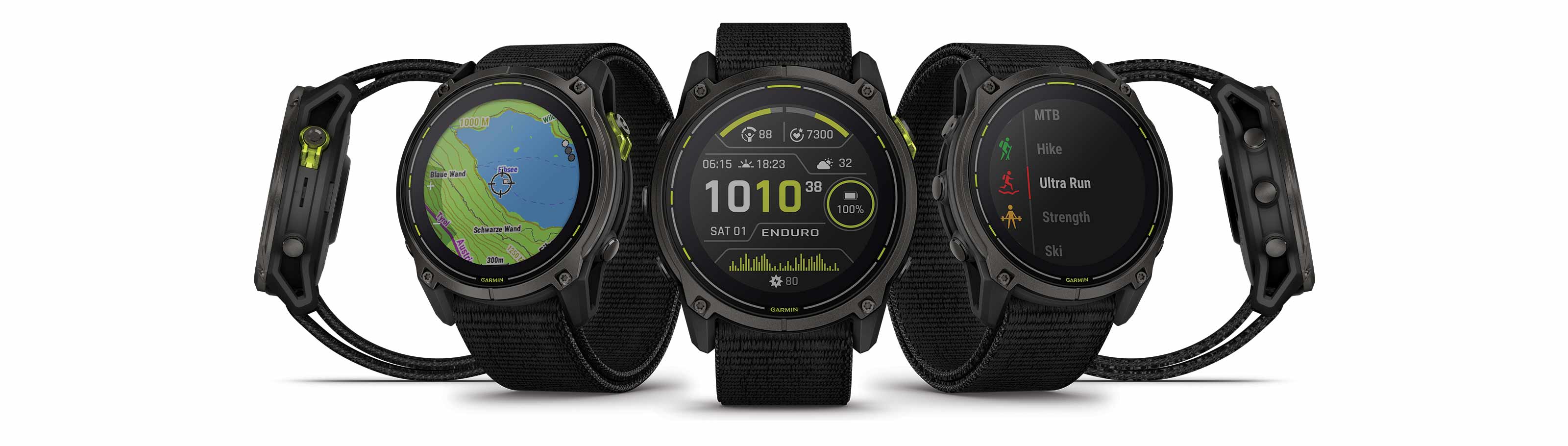 Garmin Enduro 3 с трёх сторон
