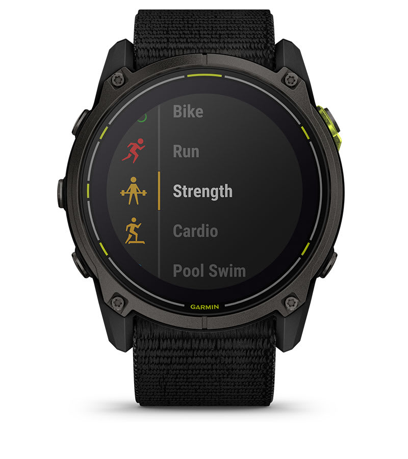 Меню видов активности Garmin Enduro 3