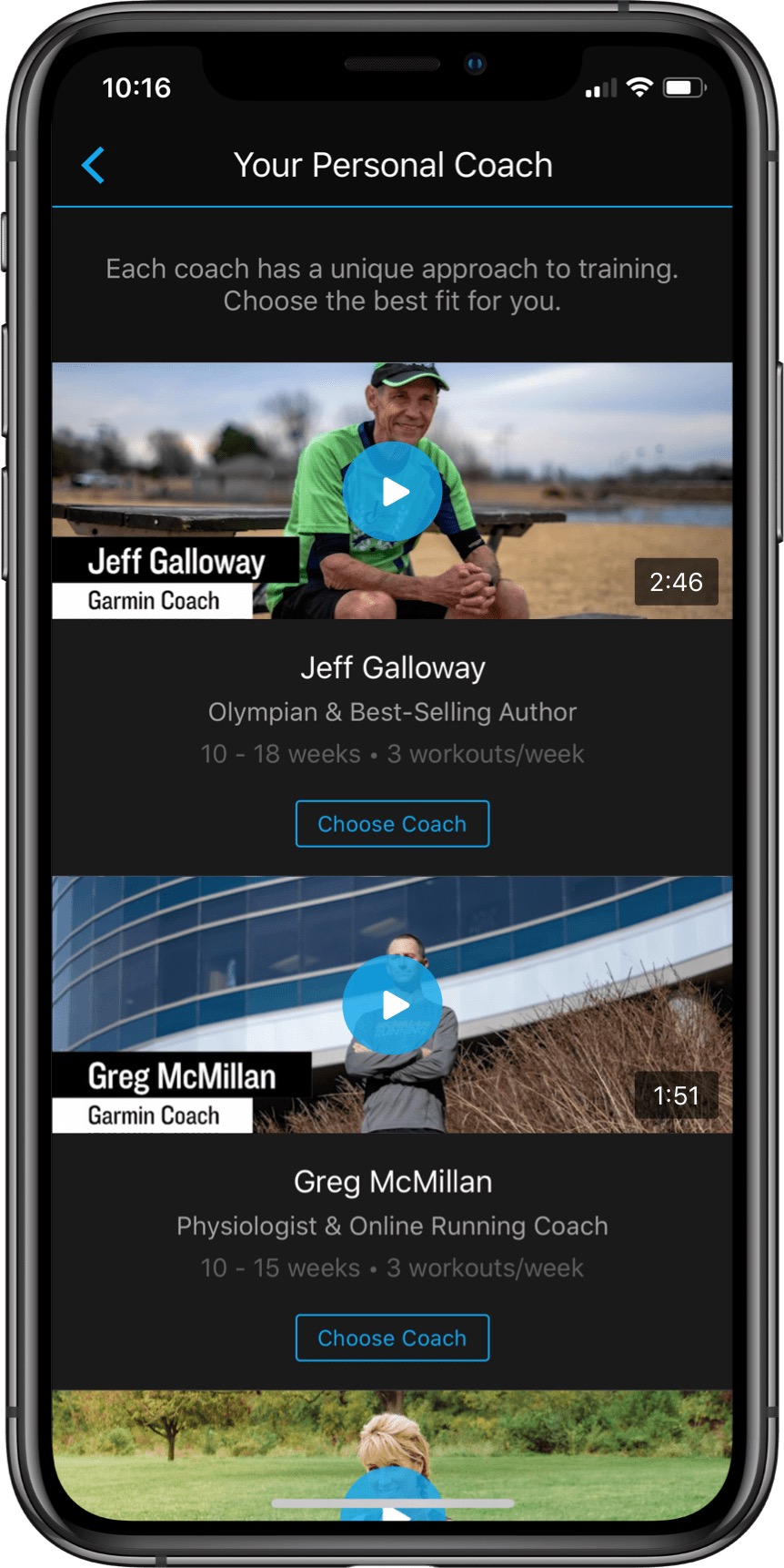 Как выбрать персональный план Garmin Coach