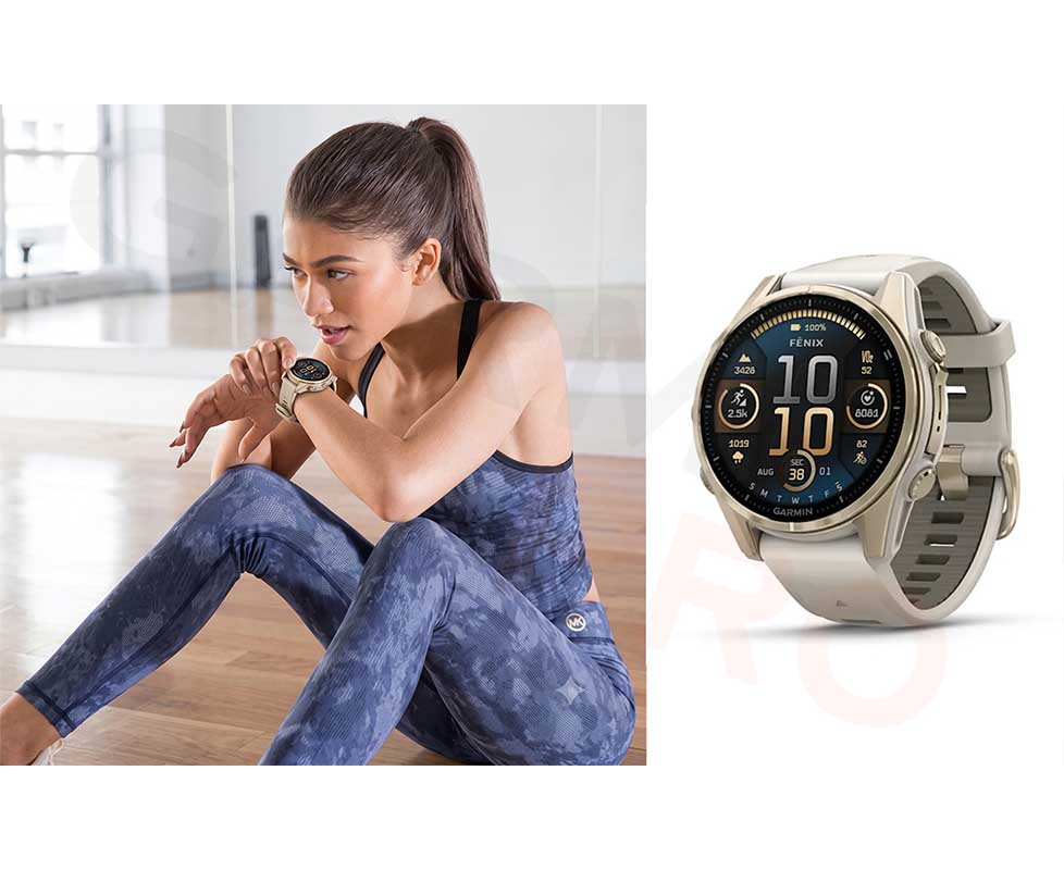 Зендея с Garmin Fenix 8 43 mm AMOLED Sapphire Soft Gold