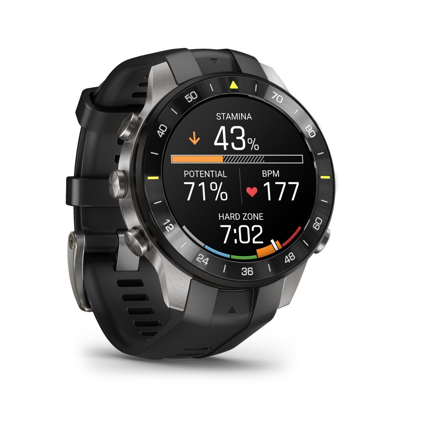 Garmin MARQ Athlete Gen 3 на силиконовом ремешке с керамическим безелем со шкалой VO2 max