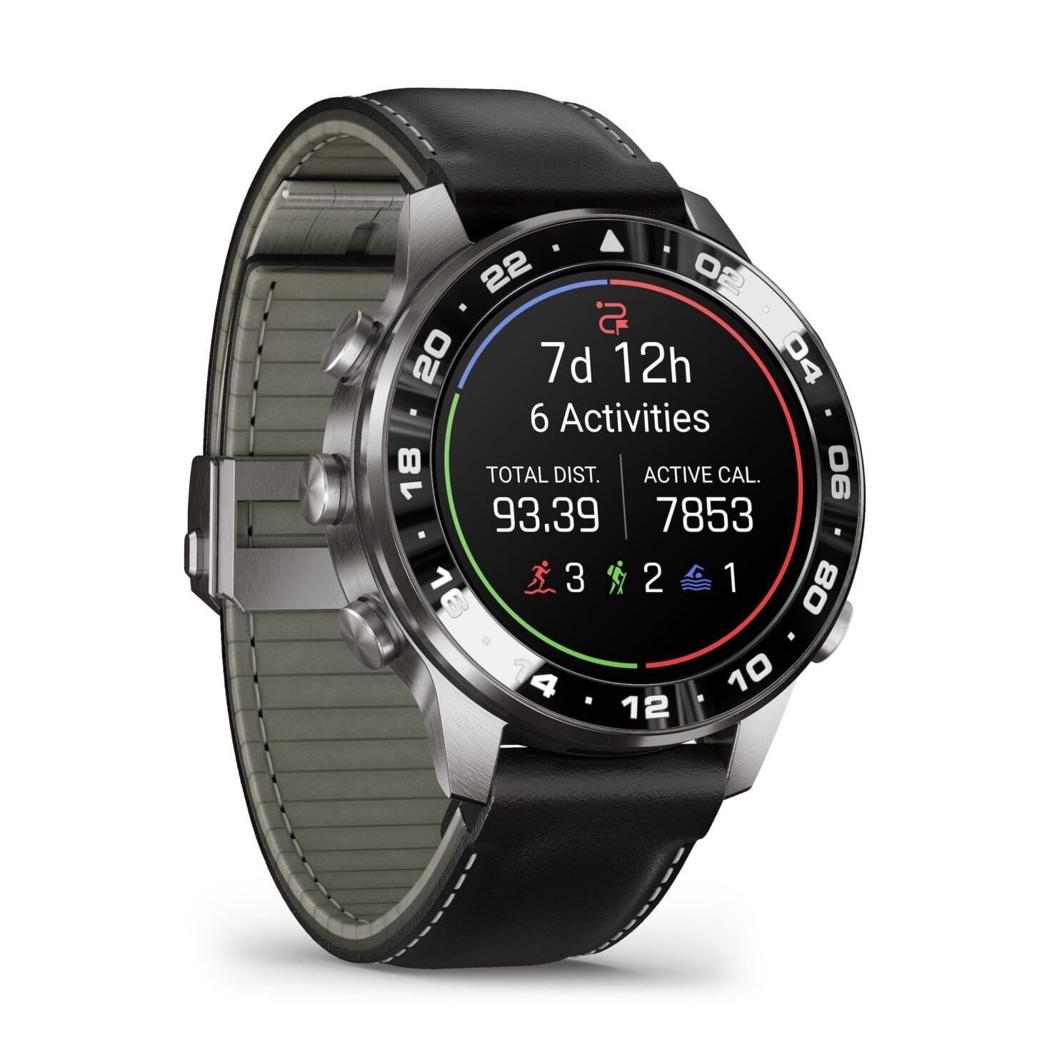 Garmin MARQ Aviator Gen 3 с полированным чёрным безелем со шкалой UTC