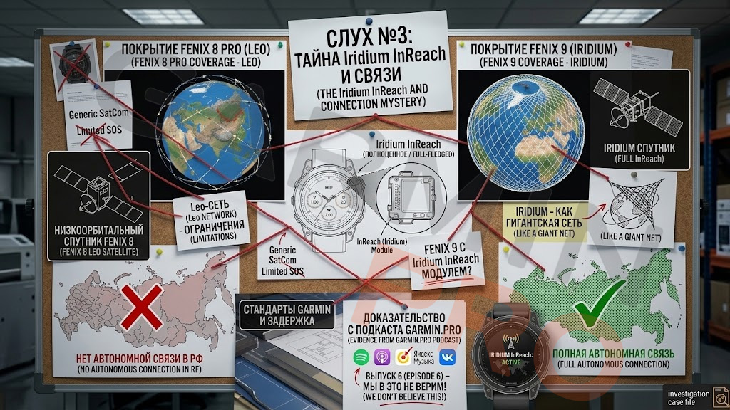 Слух об inReach в Fenix 9