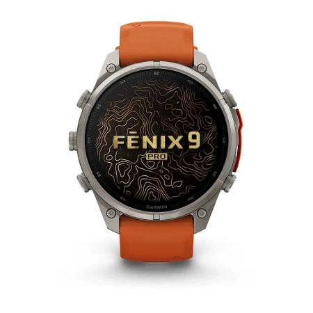 Garmin Fenix 9 Pro 47mm Titanium Autumn Orange/Spark Orange (010-04336-06)