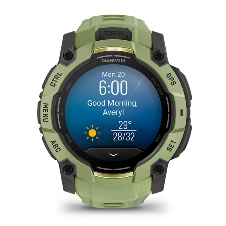 Garmin Instinct 3 50 mm, AMOLED Fern Green with Fern Green Band (010-03020-02)