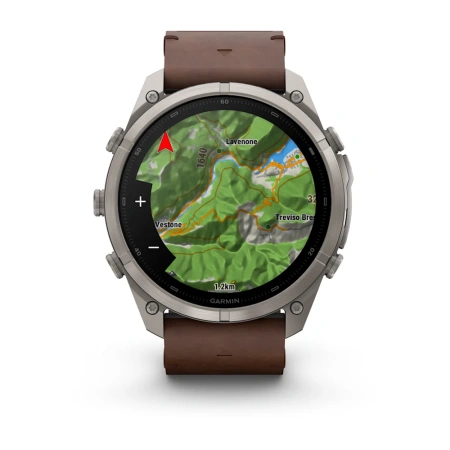 Garmin Fenix 9 Pro InReach 51mm Titanium Walnut Leather Band (010-04337-41)