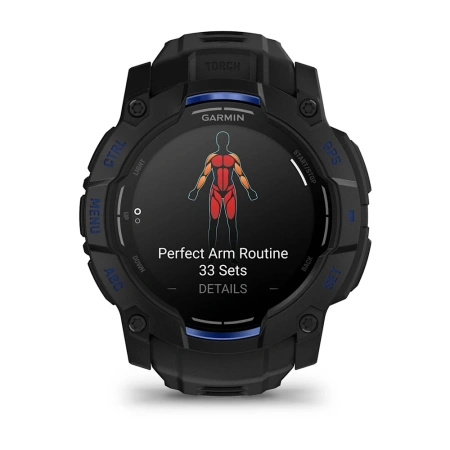 Garmin Instinct 3 50 mm, AMOLED Black/Bolt Blue (010-03020-03)