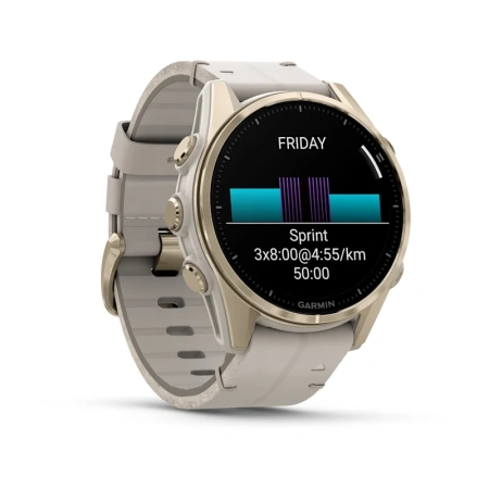 Garmin Fenix 8 43 mm AMOLED Sapphire Soft Gold Leather (010-02903-40)