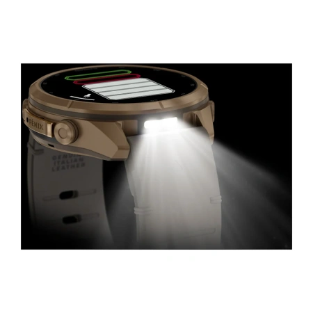 Garmin Fenix 9 Pro InReach 43mm Autumn Gold Titanium Bone Leather Band (010-04335-41)
