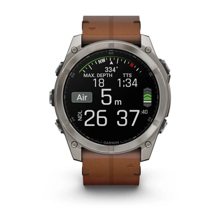 Garmin Fenix 8 51 mm AMOLED Sapphire Titanium Leather (010-02905-40)