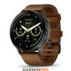 Garmin Venu 4 45 mm Slate Leather Band(010-03014-03)