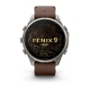 Garmin Fenix 9 Pro InReach 47mm Titanium Walnut Leather Band (010-04336-41)