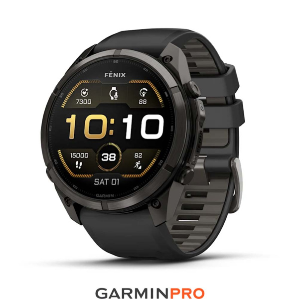 Garmin Fenix 9 Pro 51mm Carbon Gray DLC Titanium Black/Pebble Grey (010-04337-16)