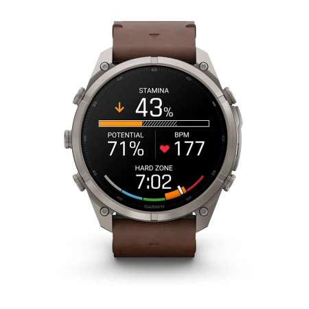 Garmin Fenix 9 Pro InReach 51mm Titanium Walnut Leather Band (010-04337-41)