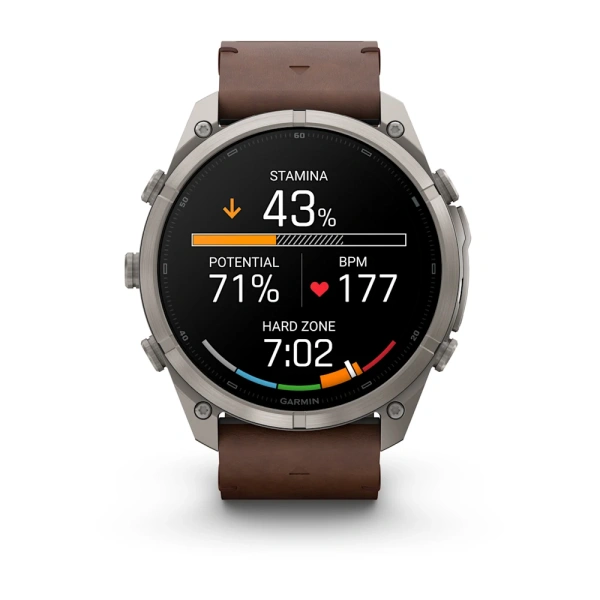Garmin Fenix 9 Pro InReach 51mm Titanium Walnut Leather Band (010-04337-41)