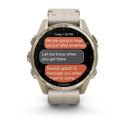 Garmin Fenix 8 43 mm AMOLED Sapphire Soft Gold Leather (010-02903-40)