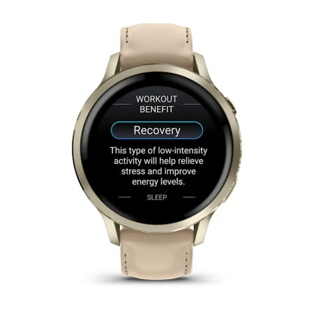 Garmin Venu 4 41 mm Lunar Gold Leather Band(010-03013-03)