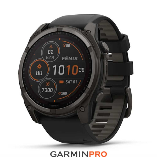 Garmin Fenix 8 51 mm Solar Sapphire Carbon Grey DLC (010-02907-11)
