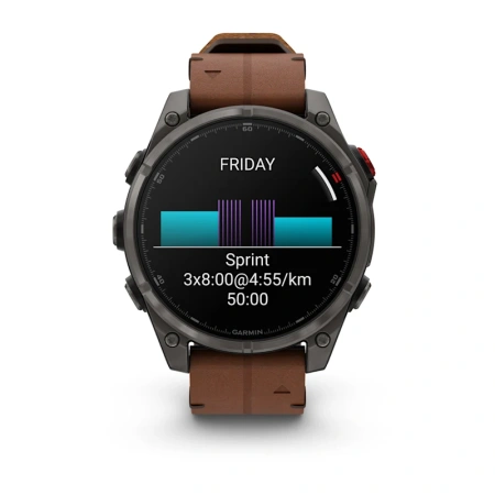 Garmin Fenix 8 Pro 47 mm AMOLED Sapphire Carbon Grey DLC leather (010-03198-40)