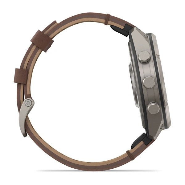 Garmin Fenix 9 Pro InReach 47mm Titanium Walnut Leather Band (010-04336-41)
