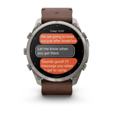 Garmin Fenix 9 Pro InReach 51mm Titanium Walnut Leather Band (010-04337-41)
