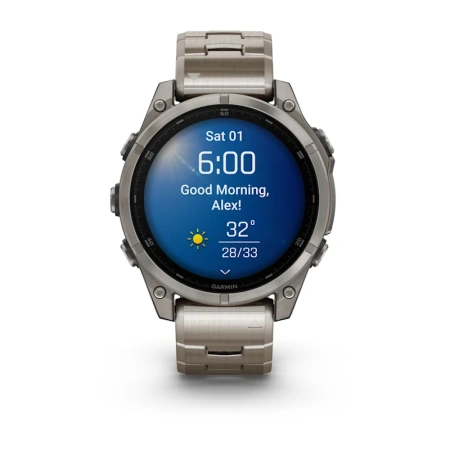 Garmin Fenix 8 47 mm, AMOLED Sapphire Titanium Ti-Band (010-02904-40)