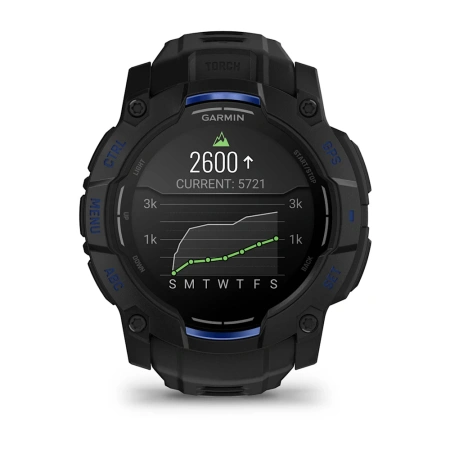 Garmin Instinct 3 50 mm, AMOLED Black/Bolt Blue (010-03020-03)