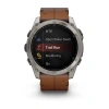 Garmin Fenix 8 51 mm AMOLED Sapphire Titanium Leather (010-02905-40)