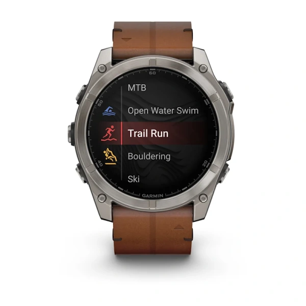 Garmin Fenix 8 51 mm AMOLED Sapphire Titanium Leather (010-02905-40)