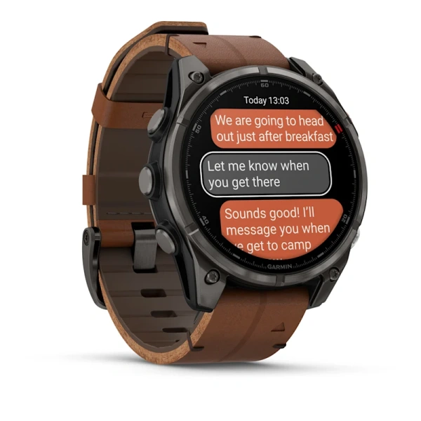 Garmin Fenix 8 Pro 47 mm AMOLED Sapphire Carbon Grey DLC leather (010-03198-40)