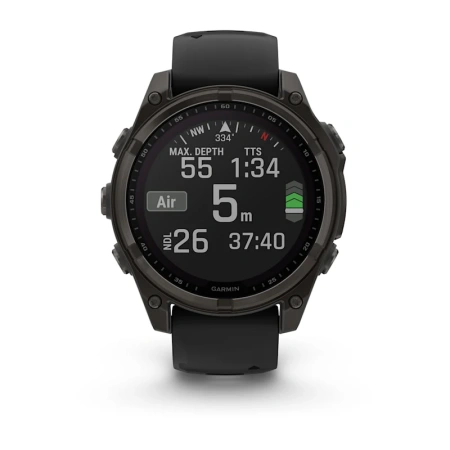 Garmin Fenix 8 47 mm Solar Sapphire Carbon Grey DLC (010-02906-11)