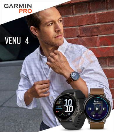 Garmin Venu 4 45 mm Slate Leather Band(010-03014-03)
