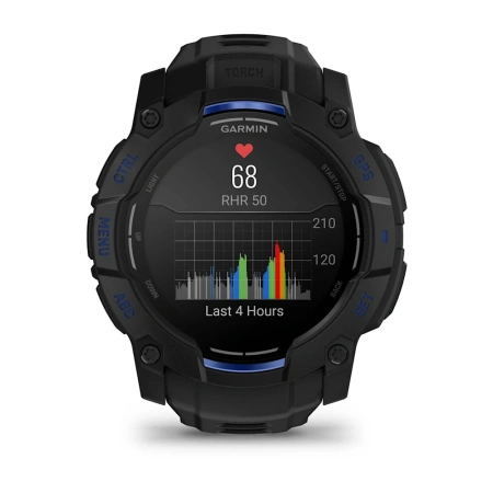 Garmin Instinct 3 50 mm, AMOLED Black/Bolt Blue (010-03020-03)