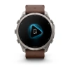 Garmin Fenix 9 Pro InReach 51mm Titanium Walnut Leather Band (010-04337-41)