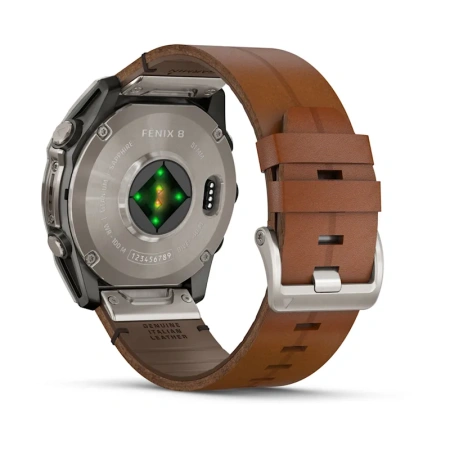 Garmin Fenix 8 51 mm AMOLED Sapphire Titanium Leather (010-02905-40)