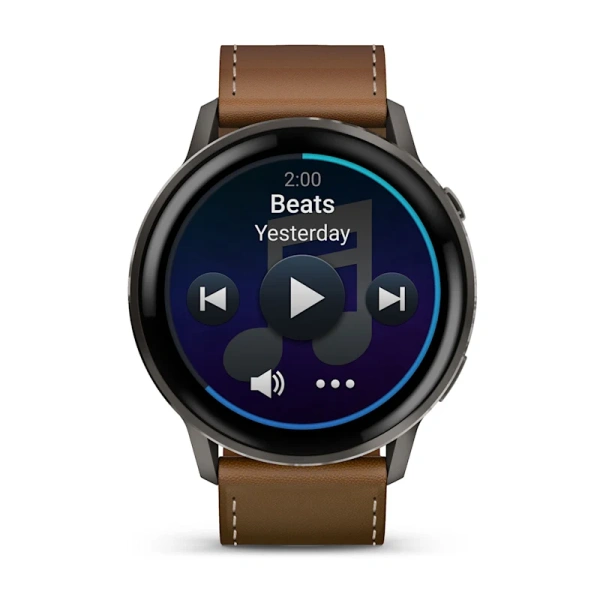 Garmin Venu 4 45 mm Slate Leather Band(010-03014-03)