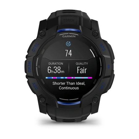 Garmin Instinct 3 50 mm, AMOLED Black/Bolt Blue (010-03020-03)