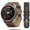 Garmin Fenix 9 Pro InReach 51mm Titanium Walnut Leather Band (010-04337-41)