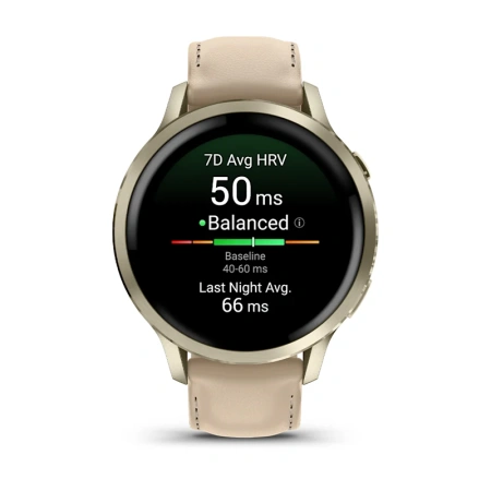 Garmin Venu 4 41 mm Lunar Gold Leather Band(010-03013-03)