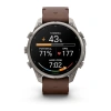 Garmin Fenix 9 Pro InReach 47mm Titanium Walnut Leather Band (010-04336-41)