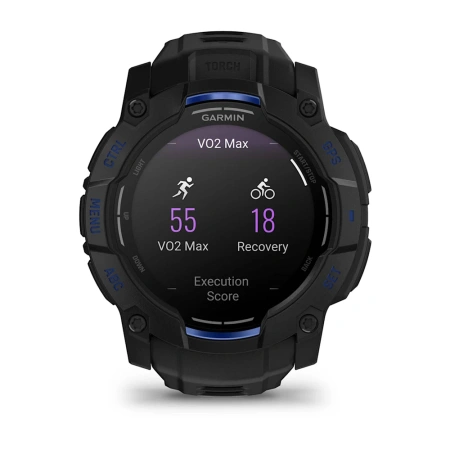 Garmin Instinct 3 50 mm, AMOLED Black/Bolt Blue (010-03020-03)
