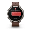 Garmin Fenix 9 Pro InReach 47mm Titanium Walnut Leather Band (010-04336-41)