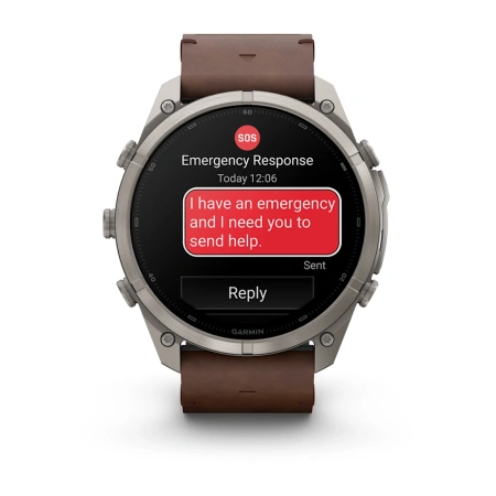 Garmin Fenix 9 Pro InReach 51mm Titanium Walnut Leather Band (010-04337-41)