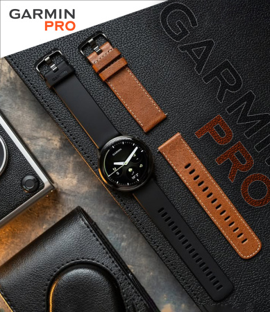 Garmin Venu 4 45 mm Slate Leather Band(010-03014-03)