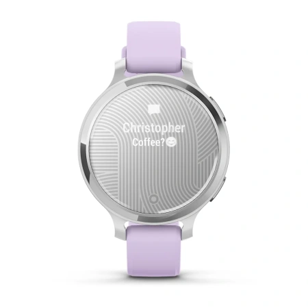Garmin Lily 2 Active Silver with Purple Jasmine Silicone Band (010-02891-01)