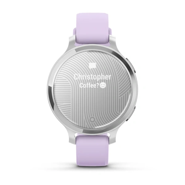 Garmin Lily 2 Active Silver with Purple Jasmine Silicone Band (010-02891-01)